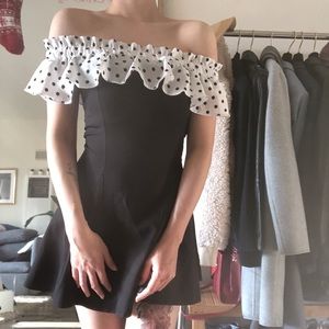 black dot cute mini dress